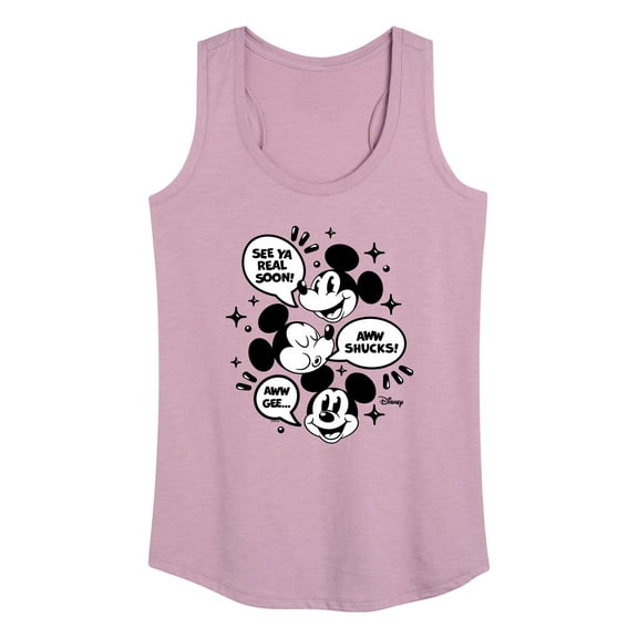 Disney - Mickey Mouse - Conversation Bubbles - Women's Racerback Tank Top