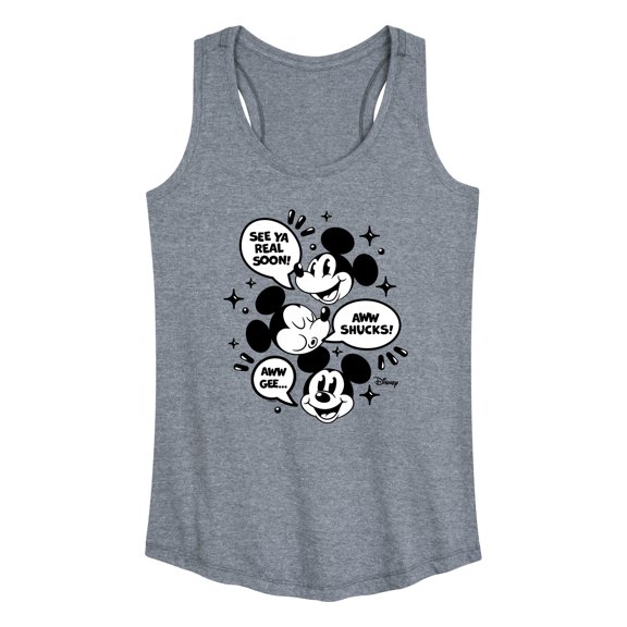 Disney - Mickey Mouse - Conversation Bubbles - Women's Racerback Tank Top