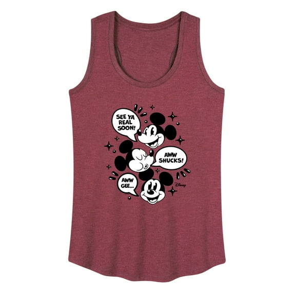 Disney - Mickey Mouse - Conversation Bubbles - Women's Racerback Tank Top