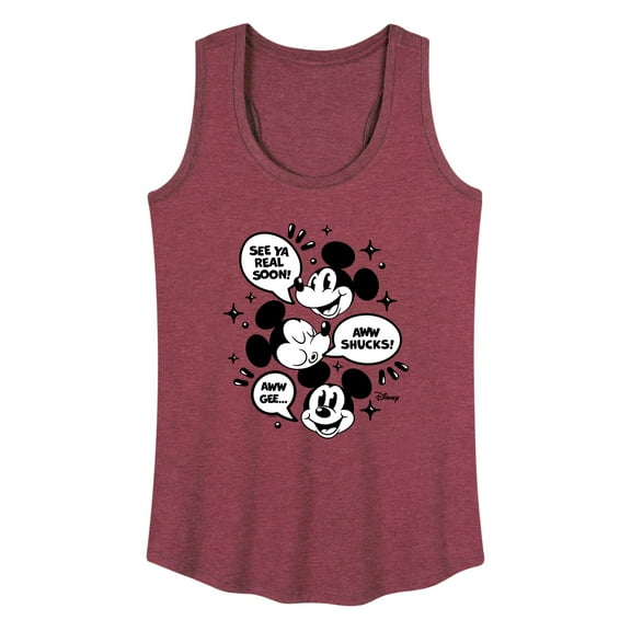 Disney - Mickey Mouse - Conversation Bubbles - Women's Racerback Tank Top