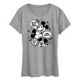 thumbnail image 1 of Disney - Mickey Mouse - Conversation Bubbles - Women's Short Sleeve Graphic T-Shirt, 1 of 5
