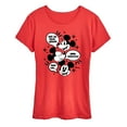 thumbnail image 1 of Disney - Mickey Mouse - Conversation Bubbles - Women's Short Sleeve Graphic T-Shirt, 1 of 5