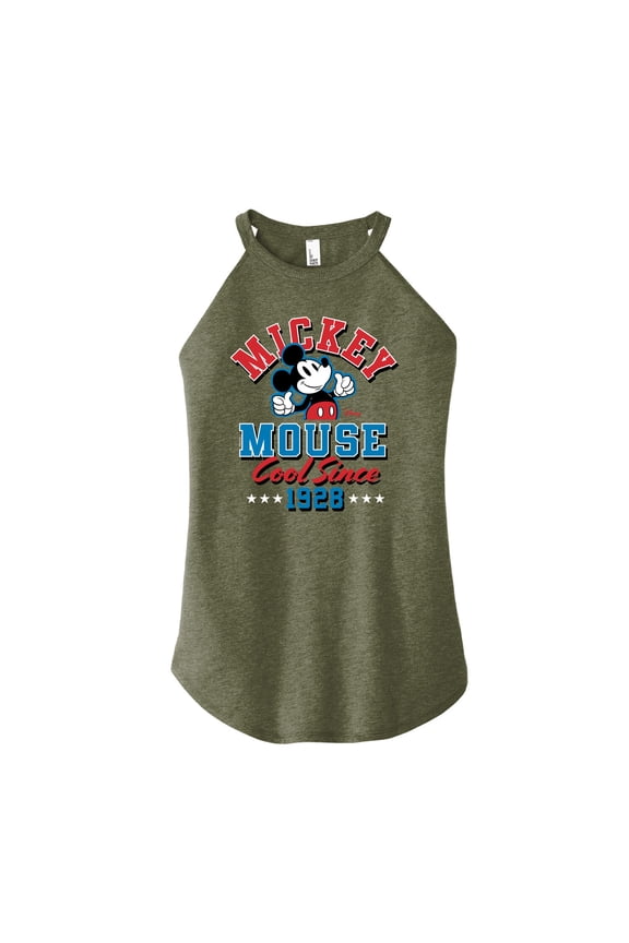 - Mickey Mouse - Cool Since 1928 - Juniors High Neck Tank Top