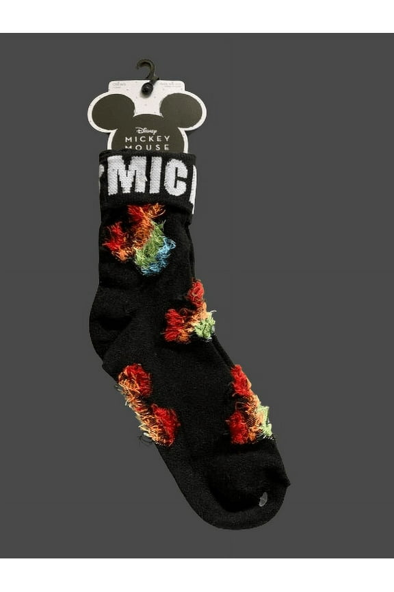 Mickey Mouse Crew Socks, 1 Pair (Shoe Size 4-10)