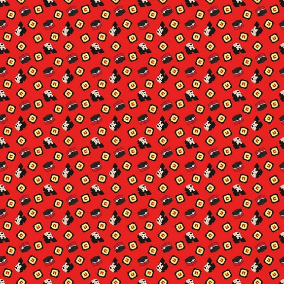 Disney Mickey Mouse Crossy Road Icons Red 65723 Springs Creative 100% Cotton Fabric By The Yard