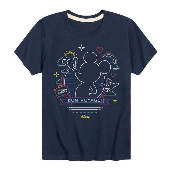 Disney - Mickey Mouse - Cruise Time - Bon Voyage - Youth Short Sleeve Graphic T-Shirt