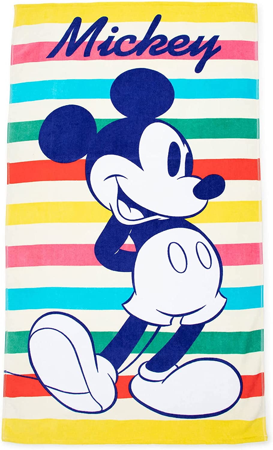 Disney Mickey Mouse Cute Stripes Kids Large Bath Pool Beach Towel