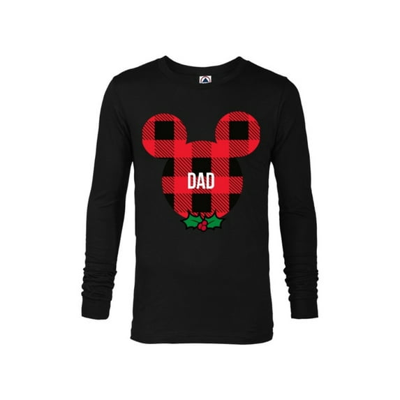 Disney Mickey Mouse DAD Holiday Family - Long Sleeve T-Shirt for Men- Customized-Black