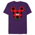 thumbnail image 1 of Disney Mickey Mouse DAD Holiday Family - Short Sleeve Blended T-Shirt for Adults- Customized-Purple, 1 of 5