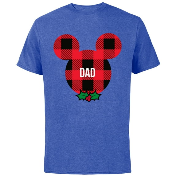 Disney Mickey Mouse DAD Holiday Family - Short Sleeve Cotton T-Shirt for Adults- Customized-Royal Heather