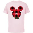 thumbnail image 1 of Disney Mickey Mouse DAD Holiday Family - Short Sleeve Cotton T-Shirt for Adults- Customized-Soft Pink, 1 of 5
