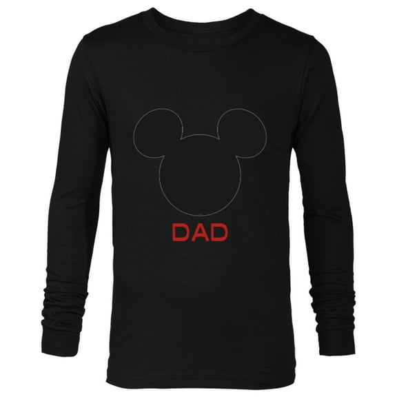Disney Mickey Mouse Dad Family - Long Sleeve T-Shirt for Men – Customized-Black