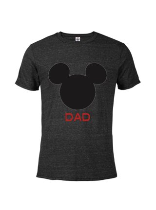 Disney Mickey Mouse Christmas Holiday Plaid for Padre - Long Sleeve T-Shirt  for Men - Customized-New Red 