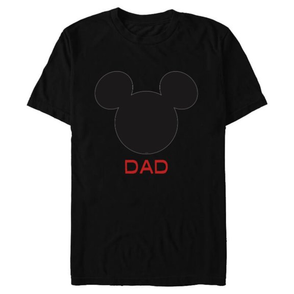 Disney Mickey Mouse Dad Family - Short Sleeve Blended T-Shirt for Adults – Customized-Black