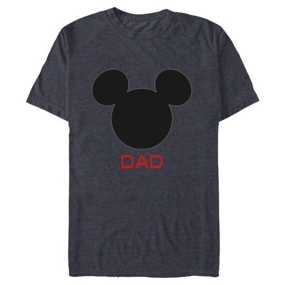 Disney Mickey Mouse Dad Family - Short Sleeve Blended T-Shirt for Adults – Customized-Navy Heather