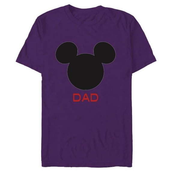 Disney Mickey Mouse Dad Family - Short Sleeve Blended T-Shirt for Adults – Customized-Purple