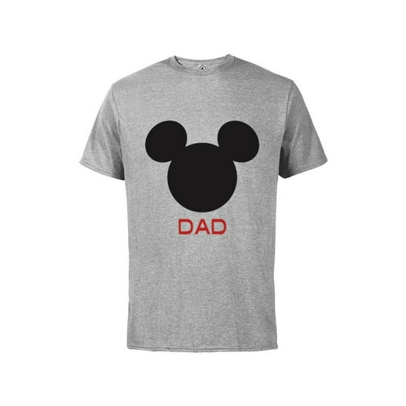 Disney Mickey Mouse Dad Family - Short Sleeve Cotton T-Shirt for Adults - Customized-Athletic Heather