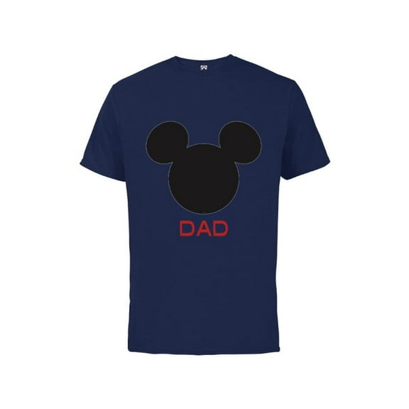 Disney Mickey Mouse Dad Family - Short Sleeve Cotton T-Shirt for Adults - Customized-Athletic Navy