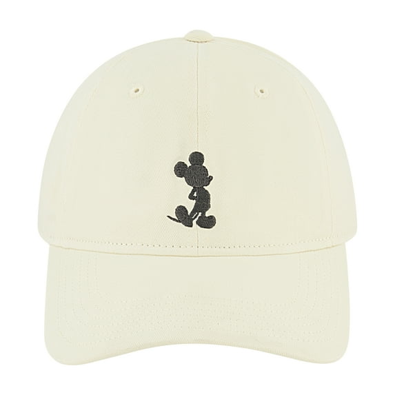 Disney Mickey Mouse Dad Hat, Cotton Twill Adjustable Unisex Baseball Cap, Khaki, One Size