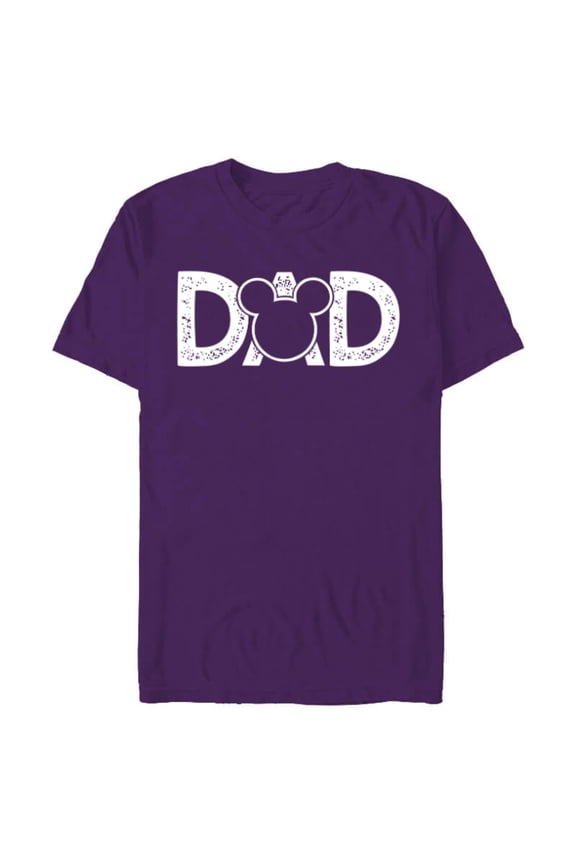 Mickey Mouse Dad - Short Sleeve Blended T-Shirt for Adults- Customized-Purple