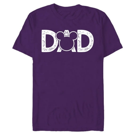Disney Mickey Mouse Dad - Short Sleeve Blended T-Shirt for Adults- Customized-Purple