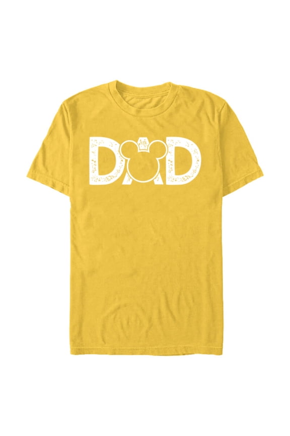 Mickey Mouse Dad - Short Sleeve Blended T-Shirt for Adults- Customized-Yellow