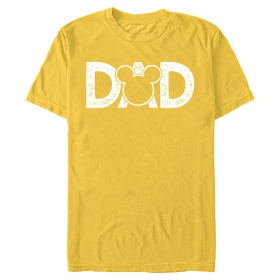 Disney Mickey Mouse Dad - Short Sleeve Blended T-Shirt for Adults- Customized-Yellow