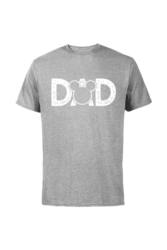 Mickey Mouse Dad - Short Sleeve Cotton T-Shirt for Adults- Customized-Athletic Heather