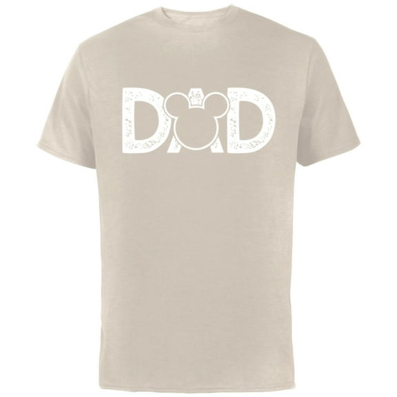 Disney Mickey Mouse Dad - Short Sleeve Cotton T-Shirt for Adults- Customized-Natural