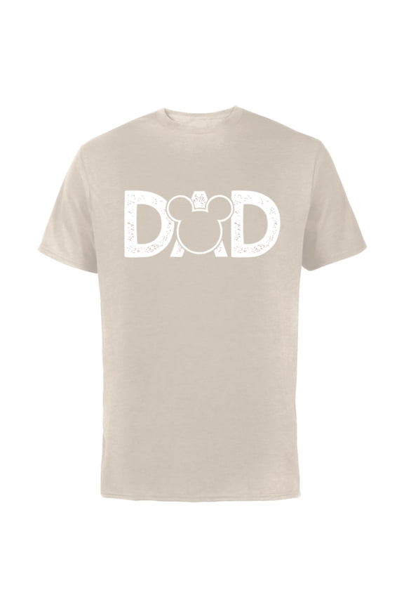 Mickey Mouse Dad - Short Sleeve Cotton T-Shirt for Adults- Customized-Natural