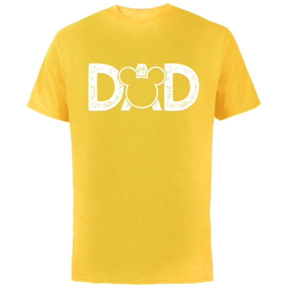 Disney Mickey Mouse Dad - Short Sleeve Cotton T-Shirt for Adults- Customized-Yellow
