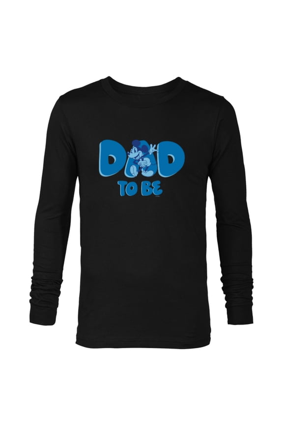 Mickey Mouse Dad To Be - Long Sleeve T-Shirt for Men - Customized-Black