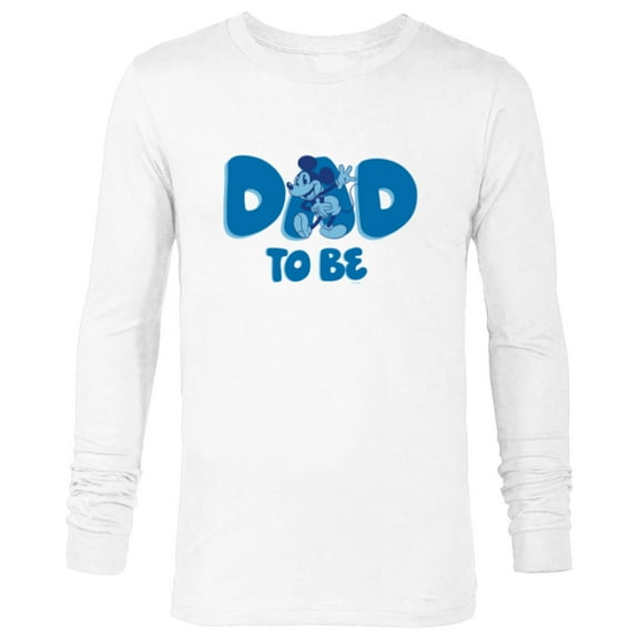 Disney Mickey Mouse Dad To Be - Long Sleeve T-Shirt for Men - Customized-White