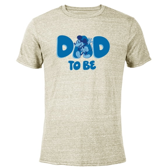 Disney Mickey Mouse Dad To Be - Short Sleeve Blended T-Shirt for Adults - Customized-Yellow