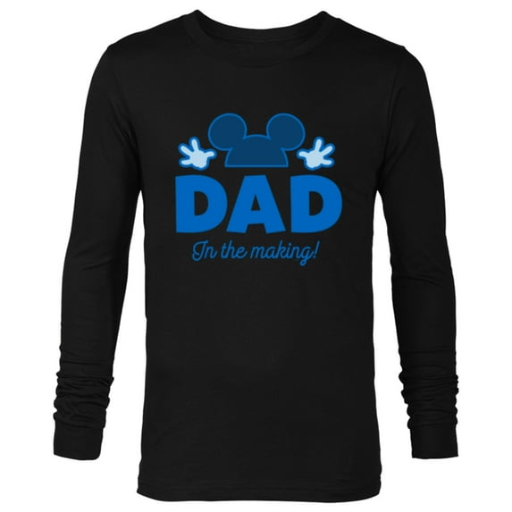 Disney Mickey Mouse Dad in The Making - Long Sleeve T-Shirt for Men - Customized-Black
