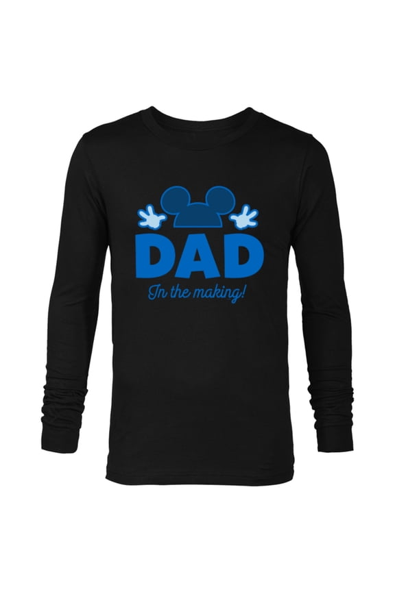 Mickey Mouse Dad in The Making - Long Sleeve T-Shirt for Men - Customized-Black