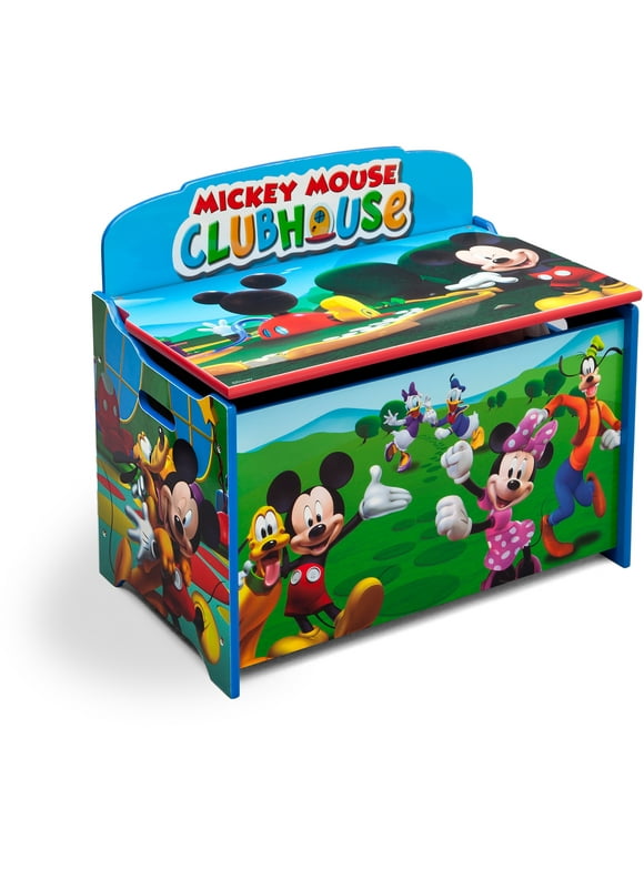 Disney Mickey Mouse Deluxe Wood Toy Box by Delta Children, Greenguard Gold Certified