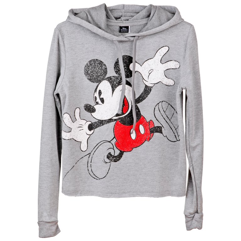 Disney Mickey Mouse Distressed Sketch Pullover Hoodie-Large