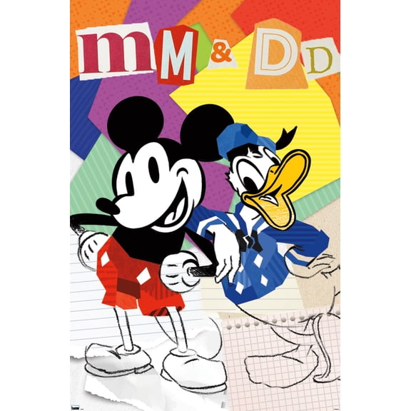 Disney Mickey Mouse & Donald - Design Elements Wall Poster, 14.725" x 22.375"