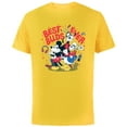 thumbnail image 1 of Disney Mickey Mouse Donald Duck Goofy Best Buds Ever Friends - Short Sleeve Cotton T-Shirt for Adults - Customized-Yellow, 1 of 5