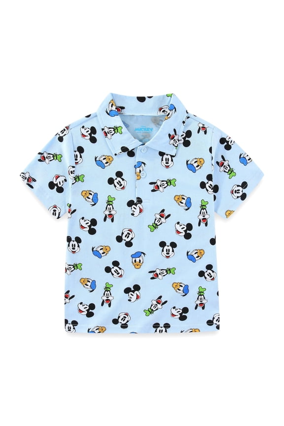Mickey Mouse Donald Duck Goofy Short Sleeve Polo Shirt (Boys), Sizes 2T-7