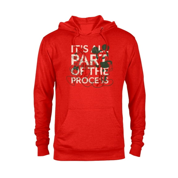 Disney Mickey Mouse Donald Duck It’s All Part of the Process - Pullover Hoodie for Adults - Customized-Red
