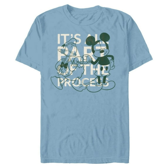 Disney Mickey Mouse Donald Duck It’s All Part of the Process - Short Sleeve Blended T-Shirt for Adults - Customized-Ocean Blue