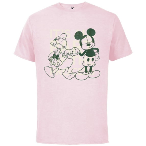 Disney Mickey Mouse Donald Duck It’s All Part of the Process - Short Sleeve Cotton T-Shirt for Adults - Customized-Soft Pink