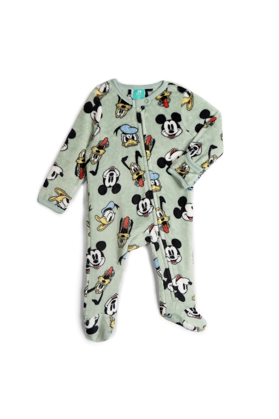 Mickey Mouse Donald Duck Pluto Flannel Fleece Zip Up Woobie Sleep N' Play Newborn