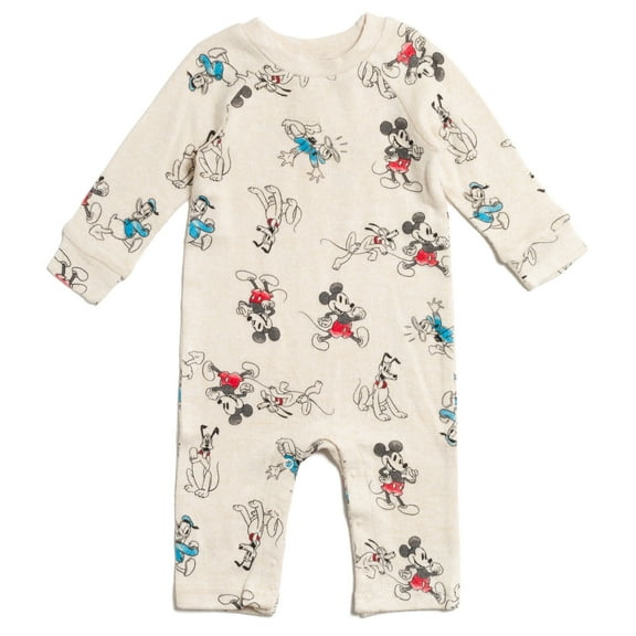 Disney Mickey Mouse Donald Duck Pluto Newborn Baby Boys Snap Sleep N' Play Newborn to Infant
