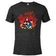 thumbnail image 1 of Disney Mickey Mouse Donald Goofy Halloween Scary Shadows - Short Sleeve Blended T-Shirt for Adults - Customized-Black Snow Heather, 1 of 5