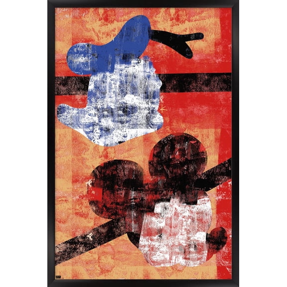 Disney Mickey Mouse & Donald - Silhouettes Wall Poster, 22.375" x 34" Framed