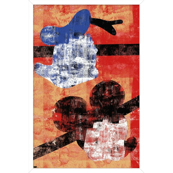 Disney Mickey Mouse & Donald - Silhouettes Wall Poster, 22.375" x 34" Framed