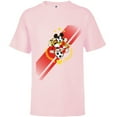thumbnail image 1 of Disney Mickey Mouse Donald and Goofy Soccer Run Sports - Short Sleeve T-Shirt for Kids - Customized-Soft Pink, 1 of 5